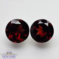 Almandine Garnet Gemstone 4.15ct Pair