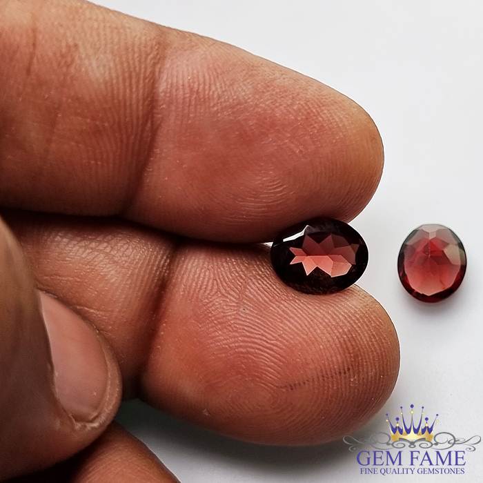 Almandine Garnet Gemstone 4.53ct Pair India