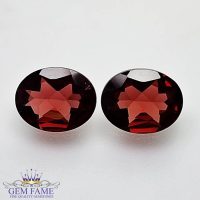 Almandine Garnet Gemstone 5.07ct Pair