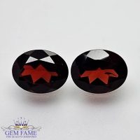 Almandine Garnet Gemstone 3.99ct Pair