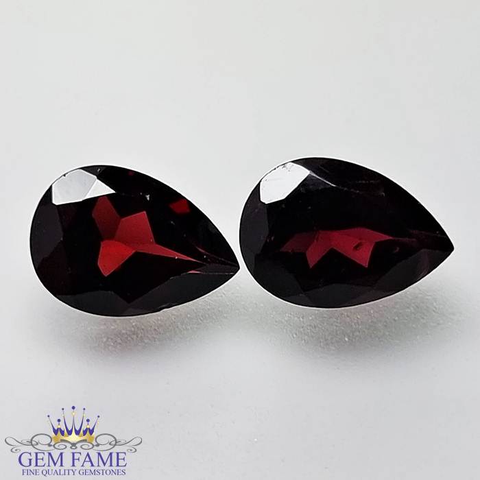 Almandine Garnet Gemstone 4.80ct Pair