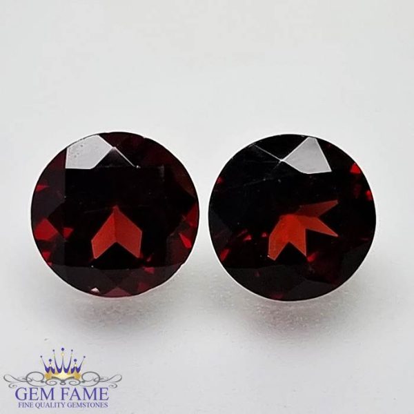 Almandine Garnet Gemstone 4.00ct Pair