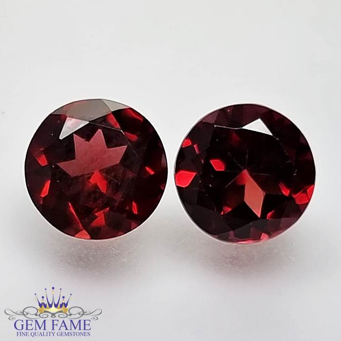 Almandine Garnet Gemstone 4.59ct Pair