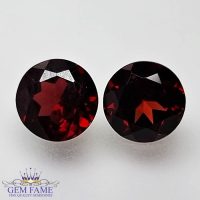 Almandine Garnet Gemstone 3.22ct Pair