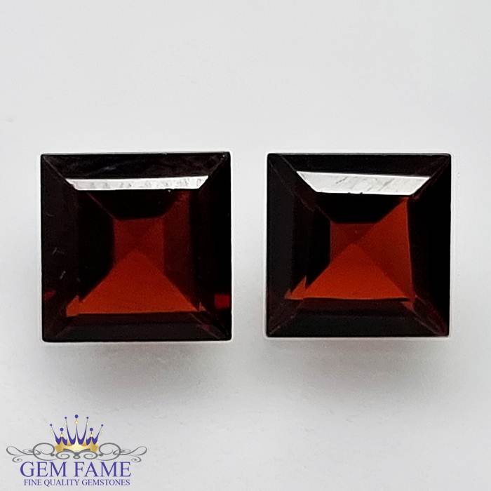 Almandine Garnet Gemstone 2.41ct Pair