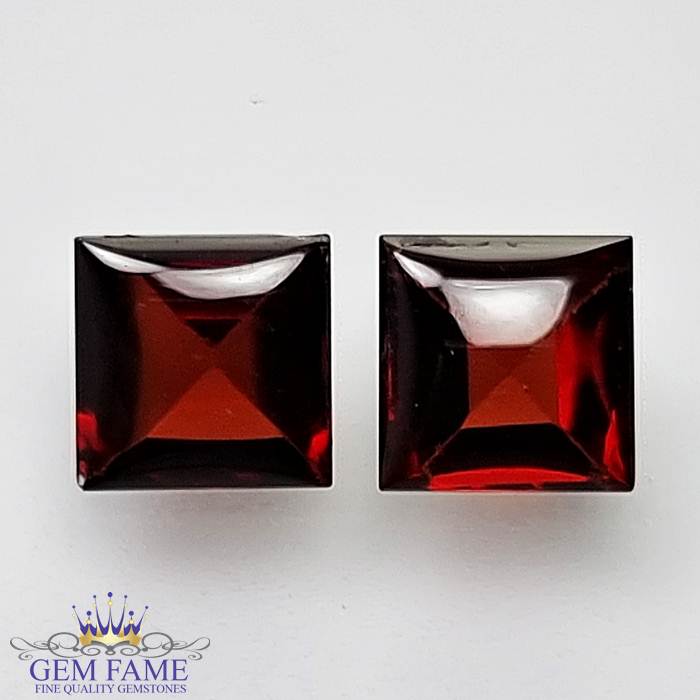 Almandine Garnet Gemstone 2.76ct Pair