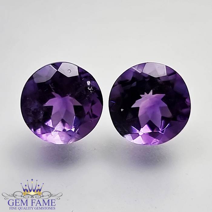 Amethyst Stone (Pair) 5.38ct