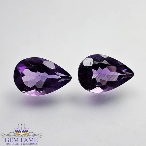 Amethyst Stone (Pair) 5.36ct