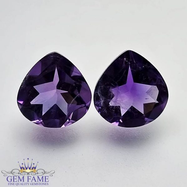 Amethyst Stone (Pair) 6.21ct