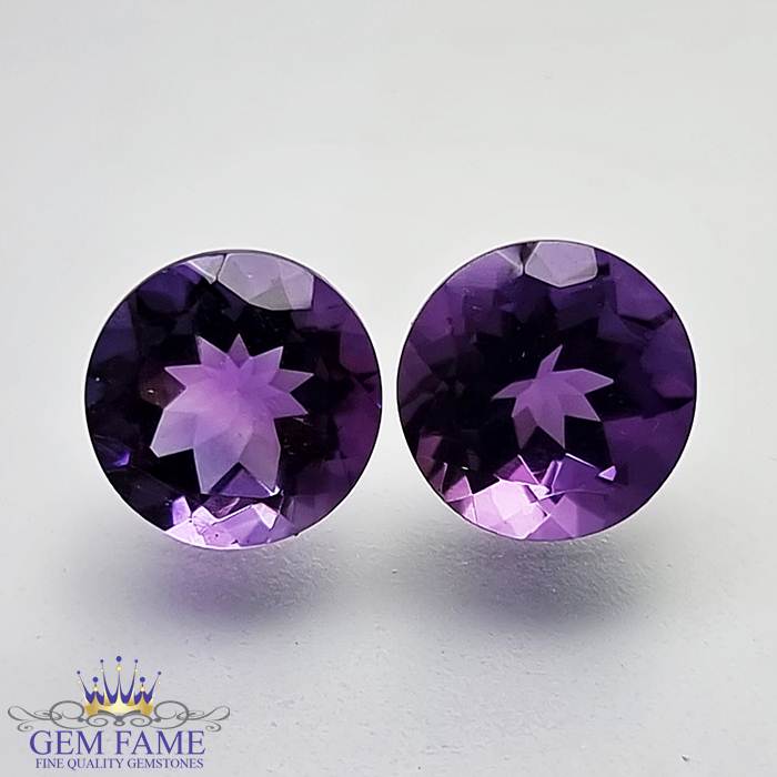 Amethyst Stone (Pair) 5.88ct