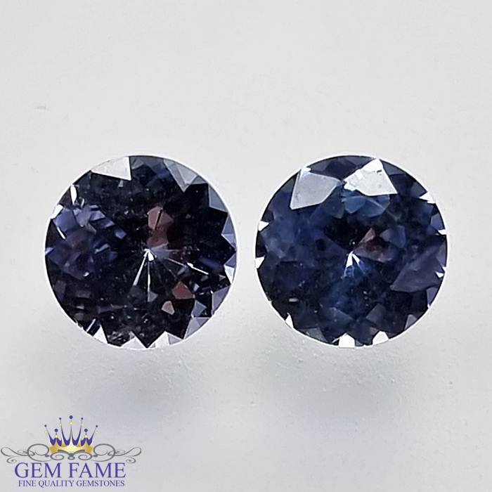 Blue Sapphire (Neelam) Stone 1.33ct Pair