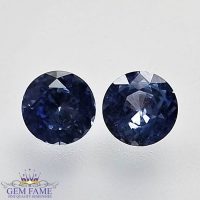 Blue Sapphire (Neelam) Stone 1.03ct Pair