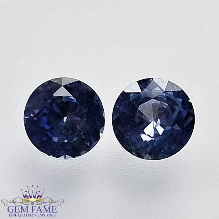 Blue Sapphire (Neelam) Stone 1.03ct Pair