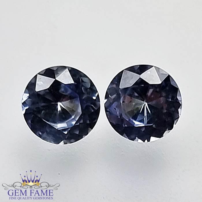 Blue Sapphire (Neelam) Stone 1.07ct Pair