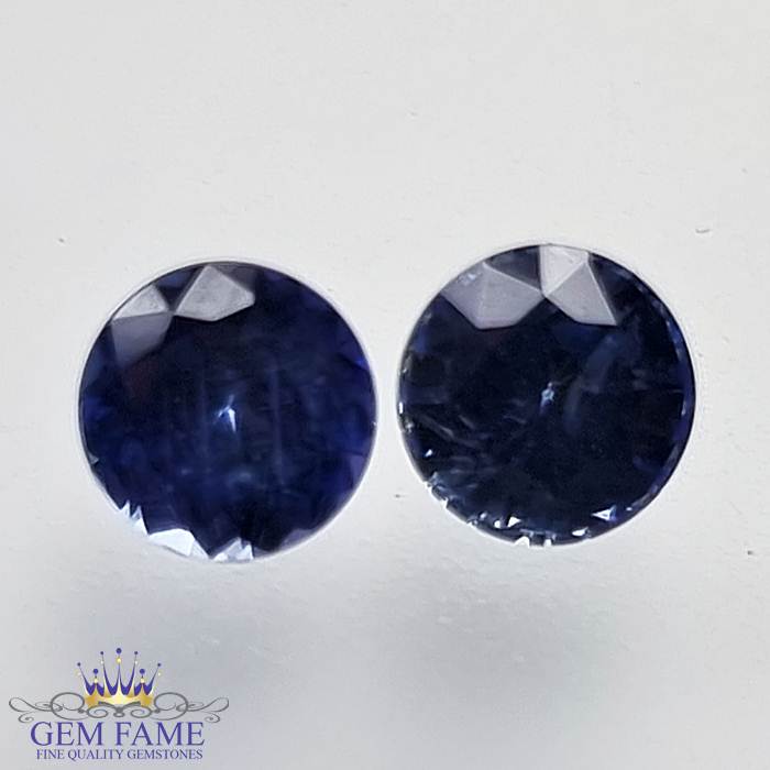 Blue Sapphire (Neelam) Stone 1.29ct Pair