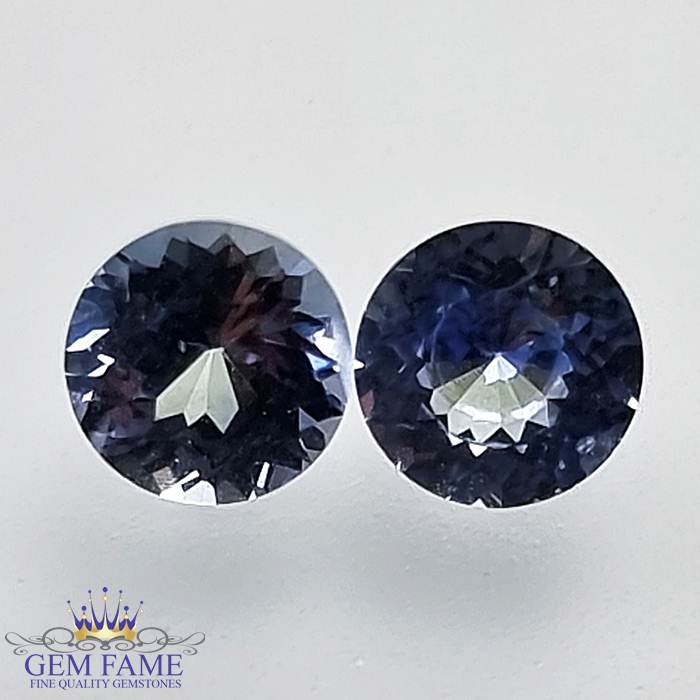 Blue Sapphire (Neelam) Stone 1.15ct Pair