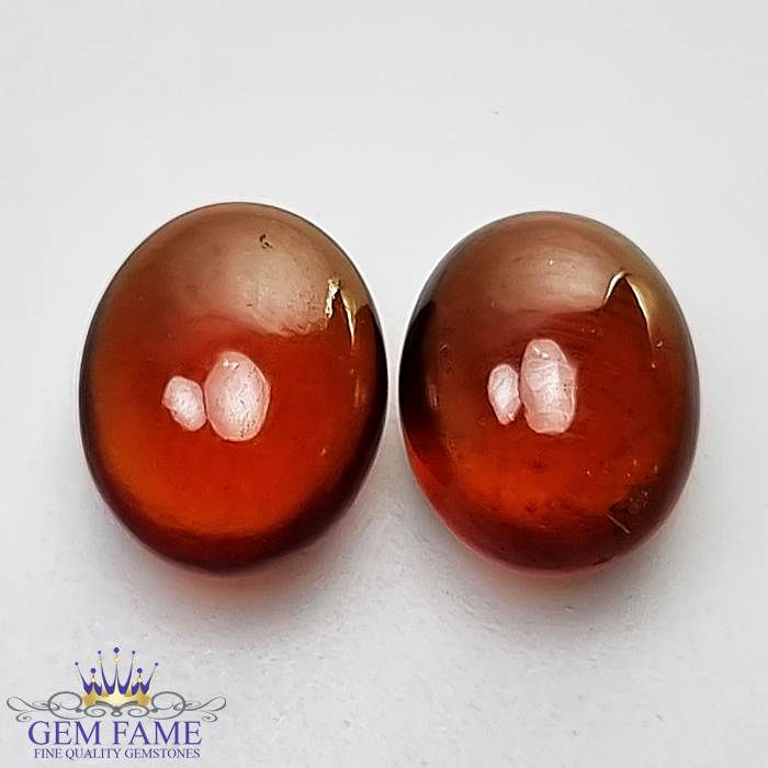 Hessonite Garnet (Pair) Stone