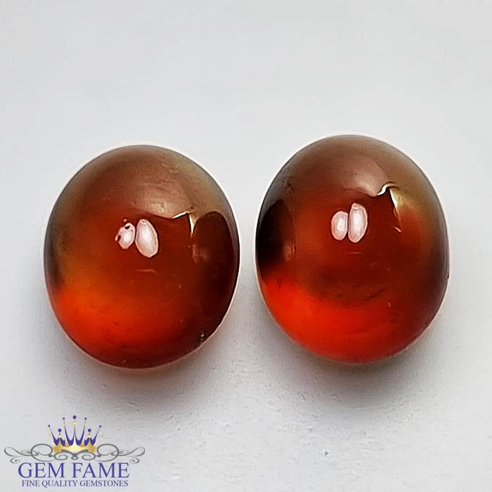 Hessonite Garnet (Pair) Stone