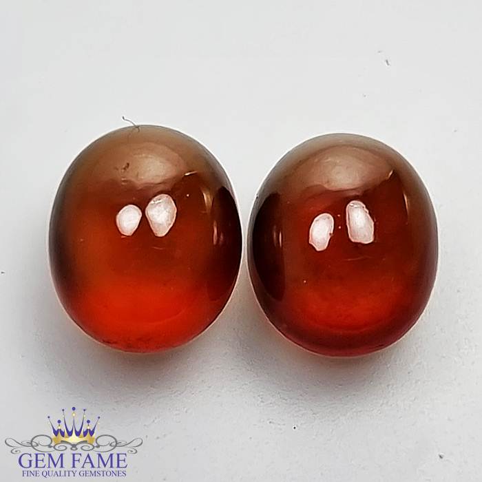 Hessonite Garnet (Pair) Stone