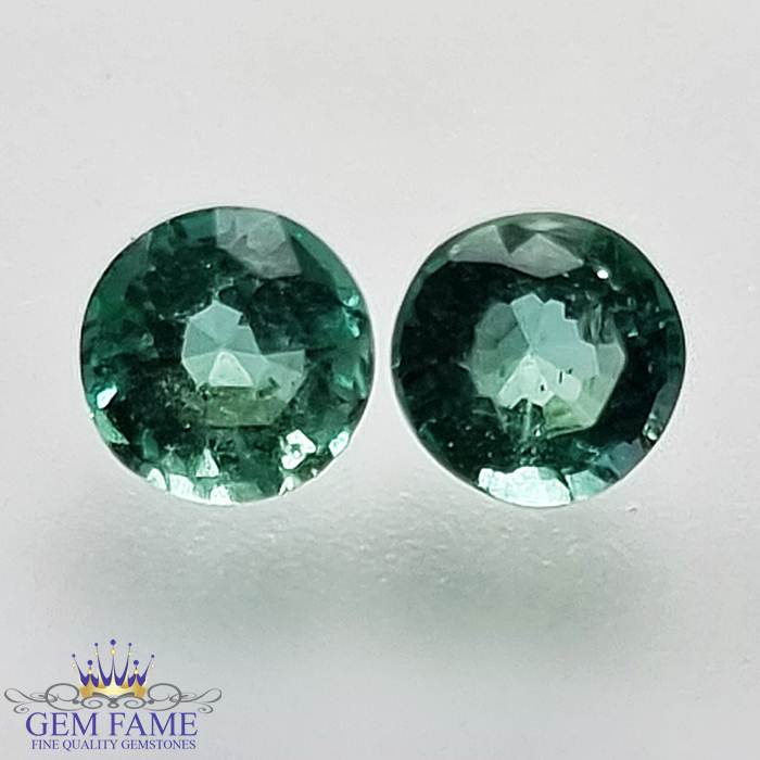 Emerald (Panna) Stone 0.74ct (Pair)