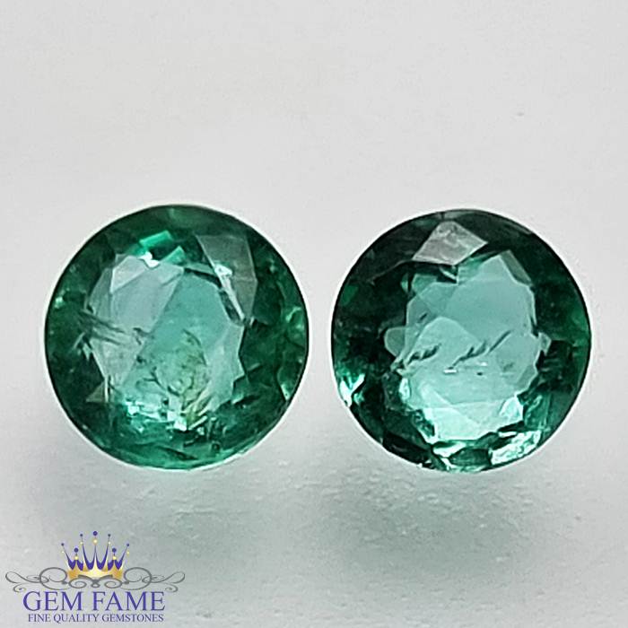Emerald (Panna) Stone 0.61ct (Pair)
