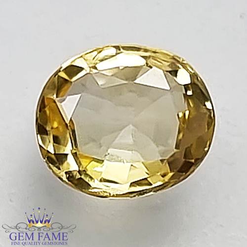 Yellow Sapphire Pukhraj Stone 0.90ct Ceylon