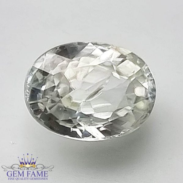 White Zircon (Jarkan) Gemstone 4.75ct Cambodia