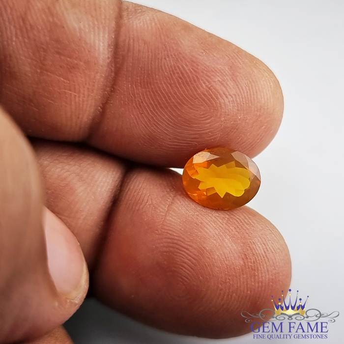 Fire Opal Gemstone 1.83ct Mexico
