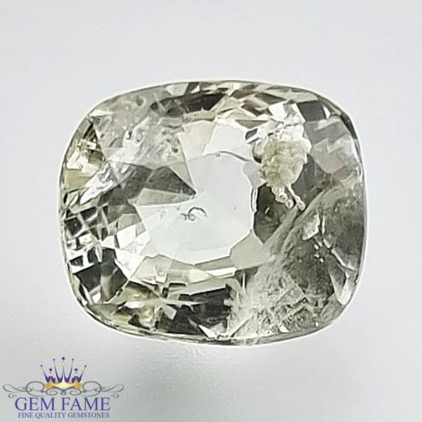 White Sapphire Gemstone 4.27ct Ceylon