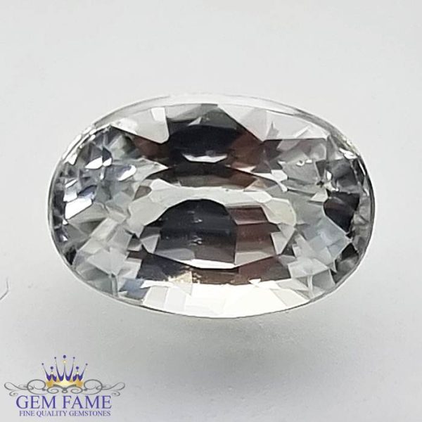 White Zircon (Jarkan) Gemstone 2.26ct Cambodia