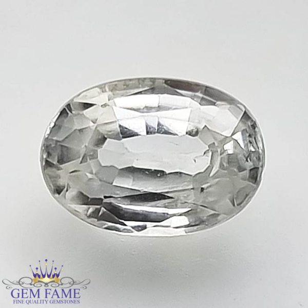 White Zircon (Jarkan) Gemstone 3.06ct Cambodia