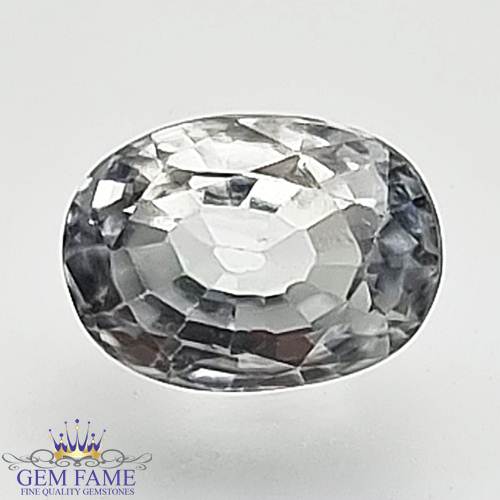 White Zircon (Jarkan) Gemstone 2.96ct Cambodia