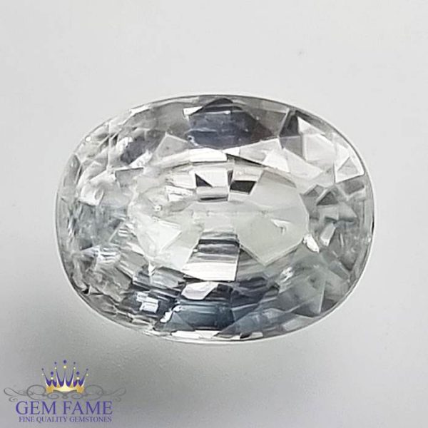 White Zircon (Jarkan) Gemstone 4.08ct Cambodia