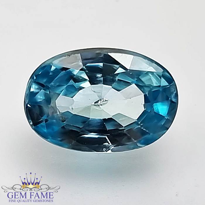 Blue Zircon 3.27ct Gemstone Cambodia