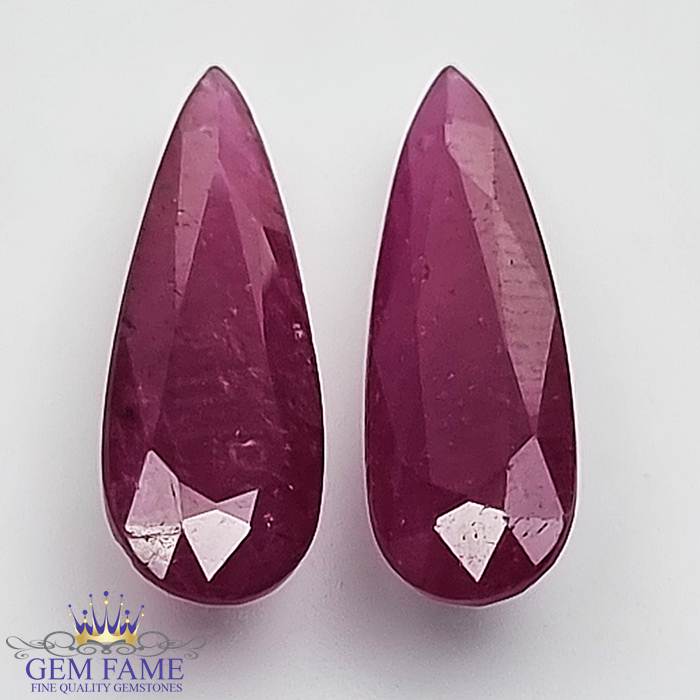 Ruby (Manik) Pair Stone