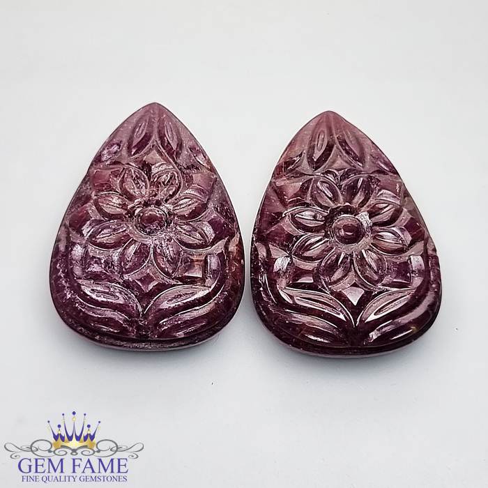 Ruby (Manik) Pair Stone