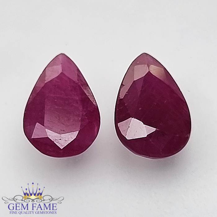 Ruby (Manik) Pair Stone