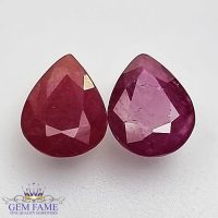 Ruby (Manik) Pair Stone