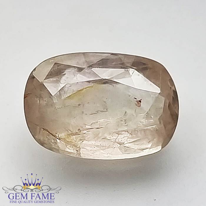 White Sapphire Gemstone 3.87ct Ceylon