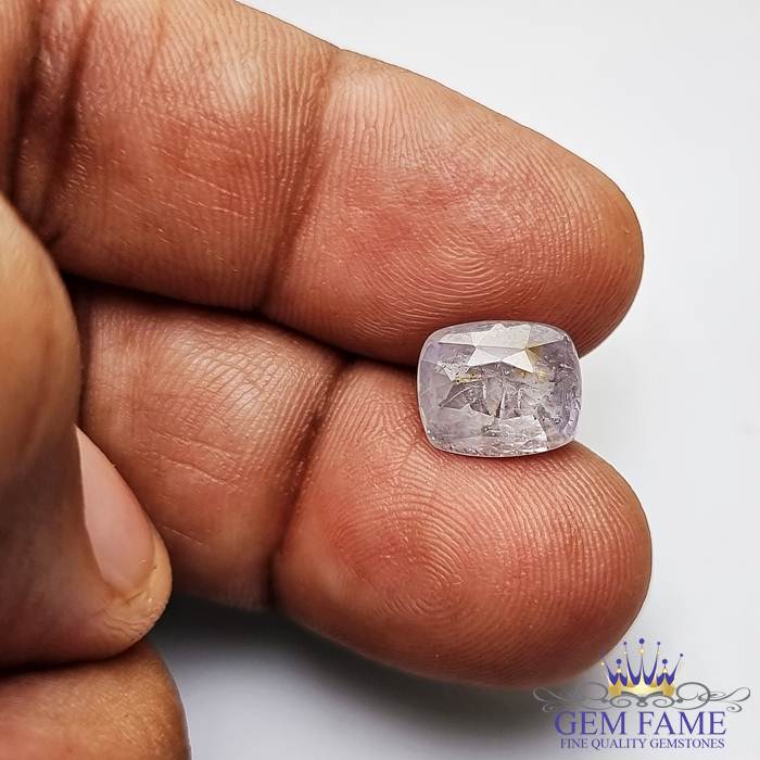1 1/4 Carat White Sapphire Princess-Cut Three-Stone Engagement Ring