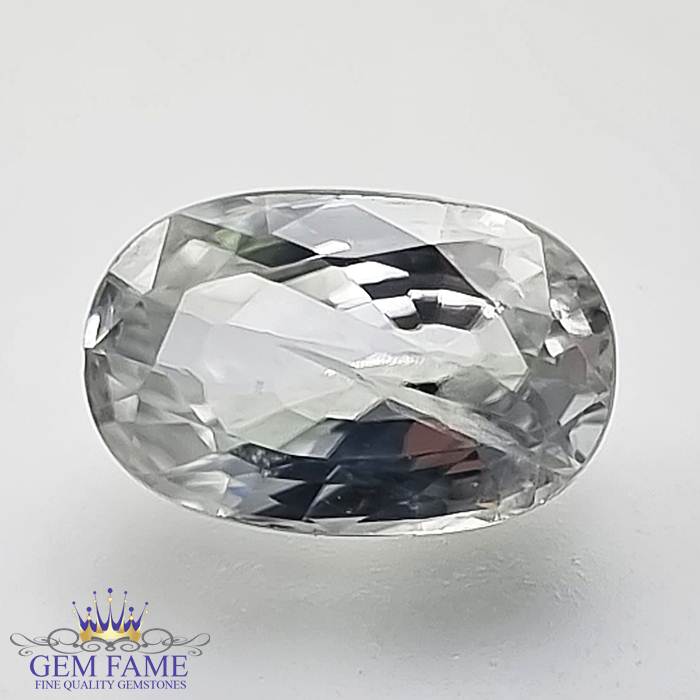 White Zircon 3.66ct Gemstone Cambodia