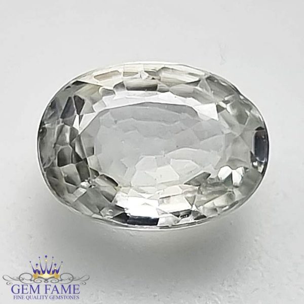 White Zircon 3.45ct Gemstone Cambodia