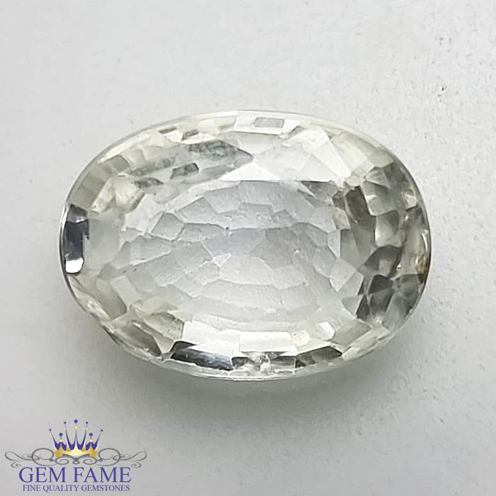 White Zircon 3.58ct Gemstone Cambodia