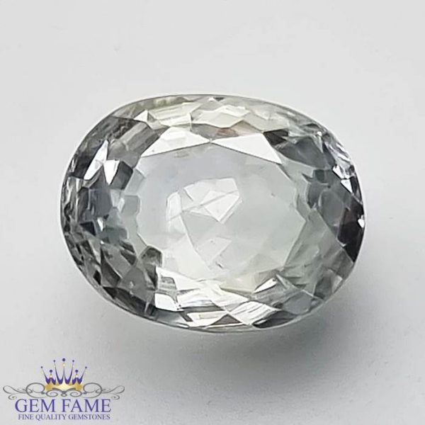 White Zircon 3.81ct Gemstone Cambodia