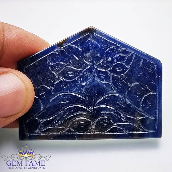 Blue Sapphire Carved