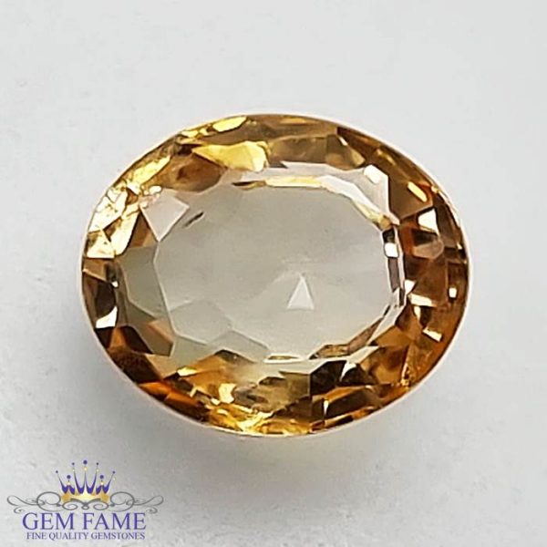 Golden Yellow Sapphire 1.39ct Stone Ceylon