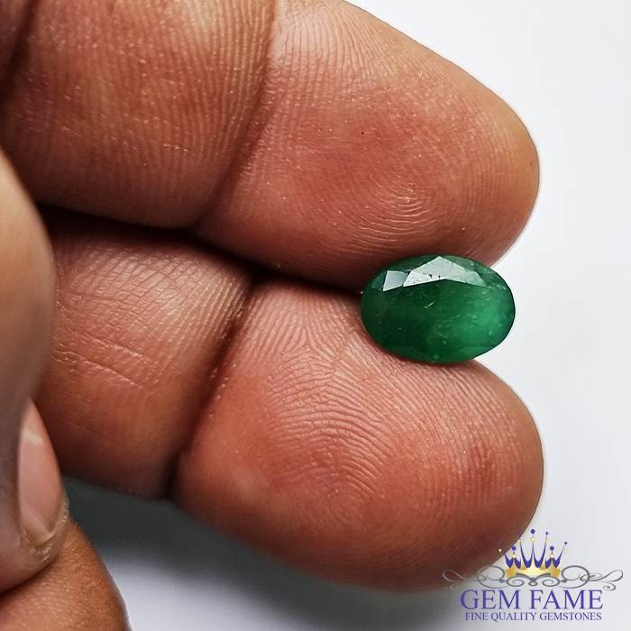 Emerald 2.76ct Panna Gemstone Zambian