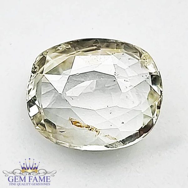 White Sapphire 2.54ct Gemstone Ceylon