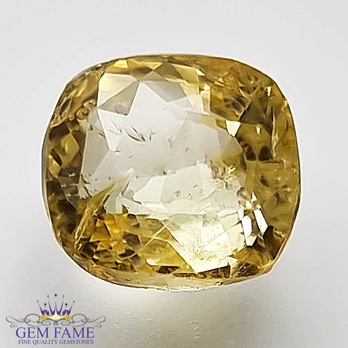 Yellow Sapphire (Pukhraj) Stone 3.12ct