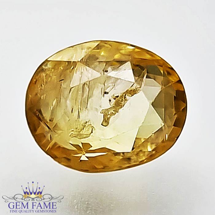 Yellow Sapphire 3.31ct (Pukhraj) Stone Ceylon